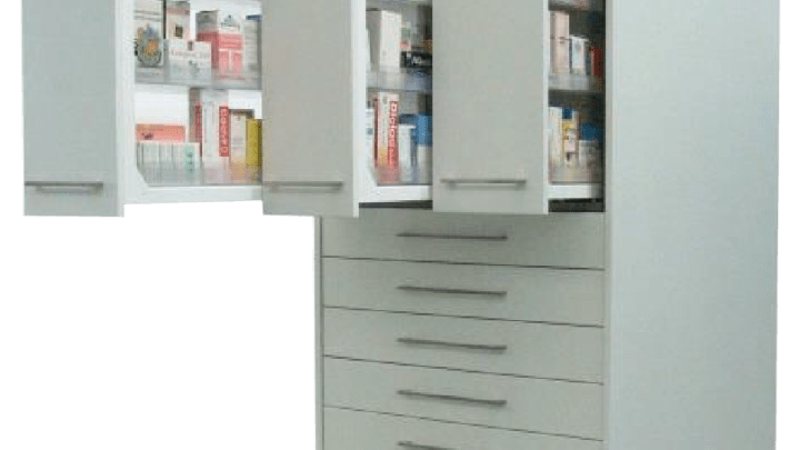 columna de almacenamiento de medicamentos