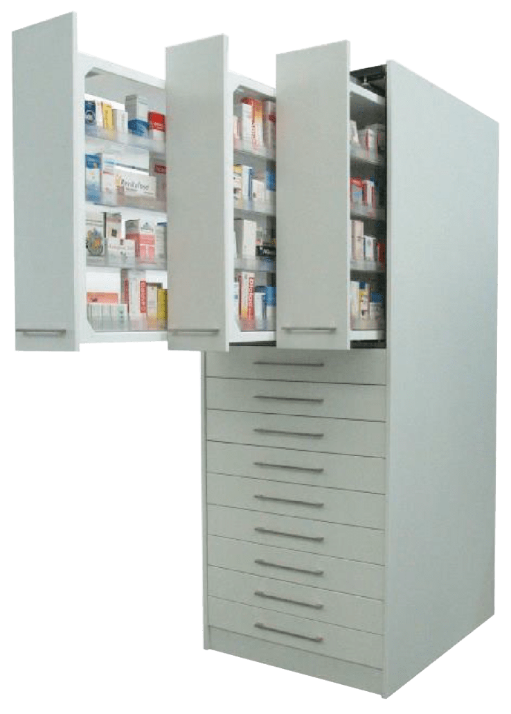 columna de almacenamiento de medicamentos